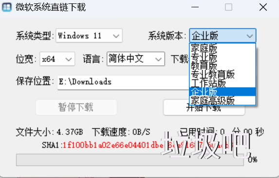 微软系统直链下载工具 v1.3.4.9 中文绿色版（一键下载原版系统）